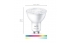 Bec LED RGBW inteligent WiZ Connected Colors, Wi-Fi, GU10, 4.9W (50W)