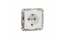 Priza simpla 2P+E cu obturatoare, 16A  alb, Sedna Design
