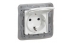Priza Schuko Ip44, Cu Capac, Membrana Protectie, Alba